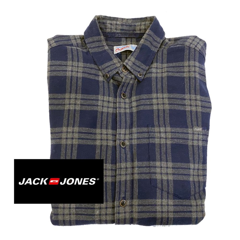 💥Jack & Jones 💥 Flannel Plaid Button Down Shirt